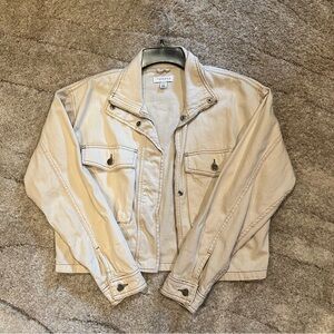 TOPSHOP stone/beige denim jacket✨✨ size S